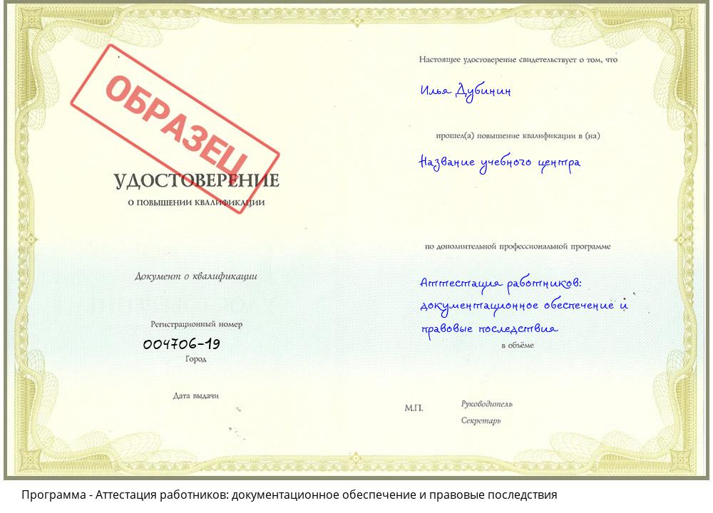 Аттестация работников: документационное обеспечение и правовые последствия Грозный