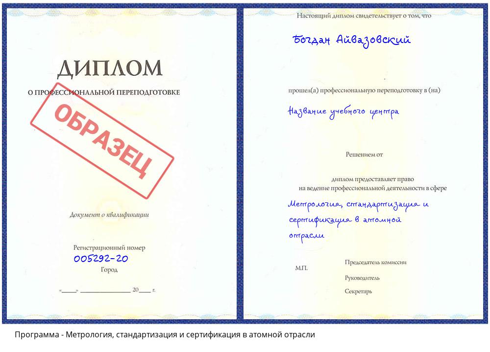 Метрология, стандартизация и сертификация в атомной отрасли Грозный